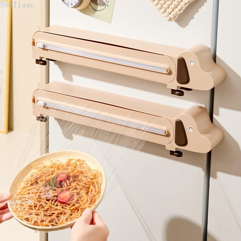 Dispensador De Filme Para Alimentos BLISSC , Plástico Caixa De Armazenamento , Cortador Extensível Em Formato De Cachorr