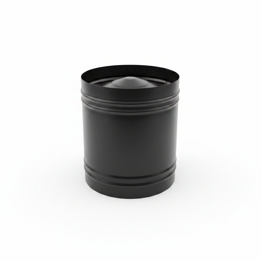 Chapéu Canhão Chaminé Preto Lareira Calefator Churrasqueira