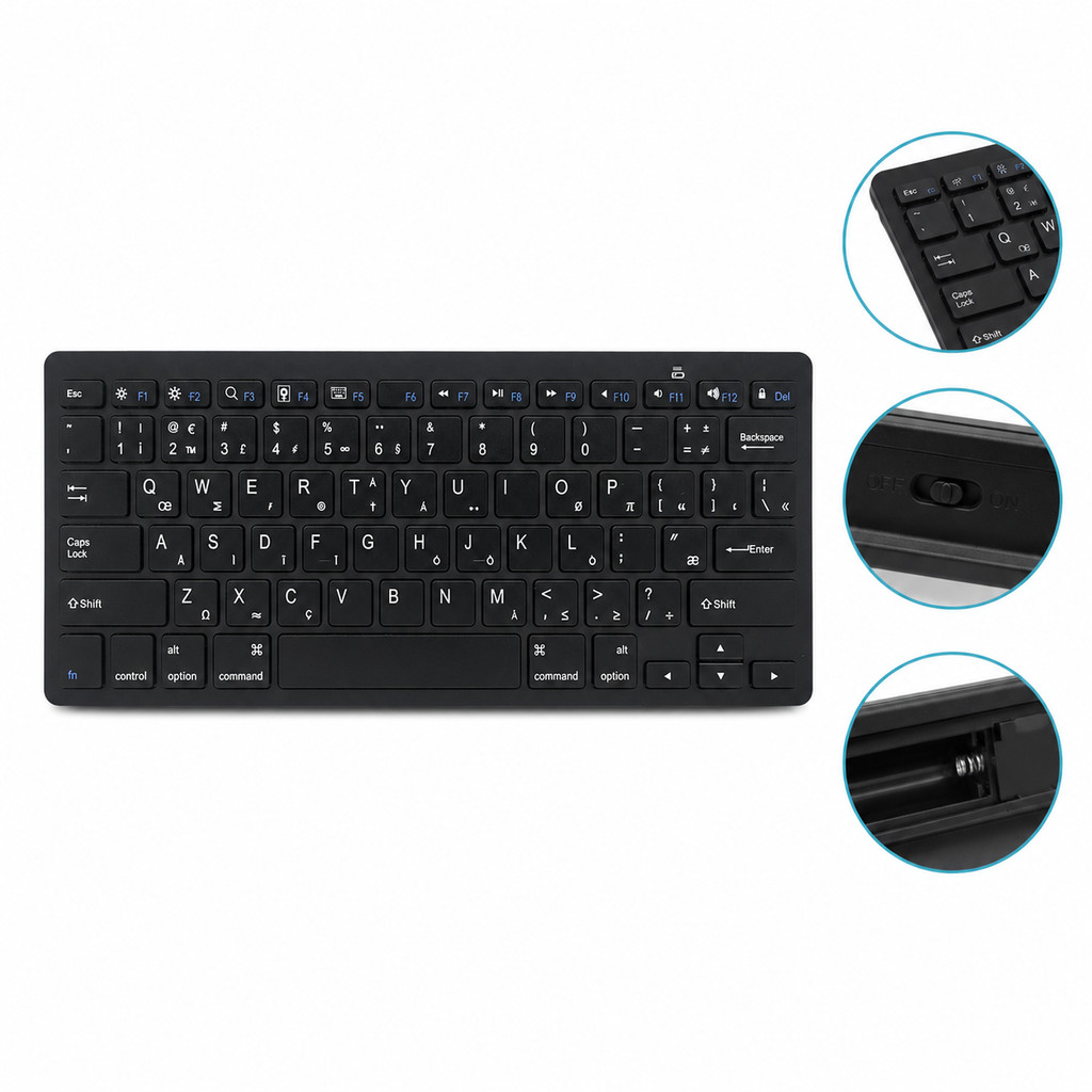 Teclado Bluetooth Ergonômico Macio Portátil Wireless Lehmox