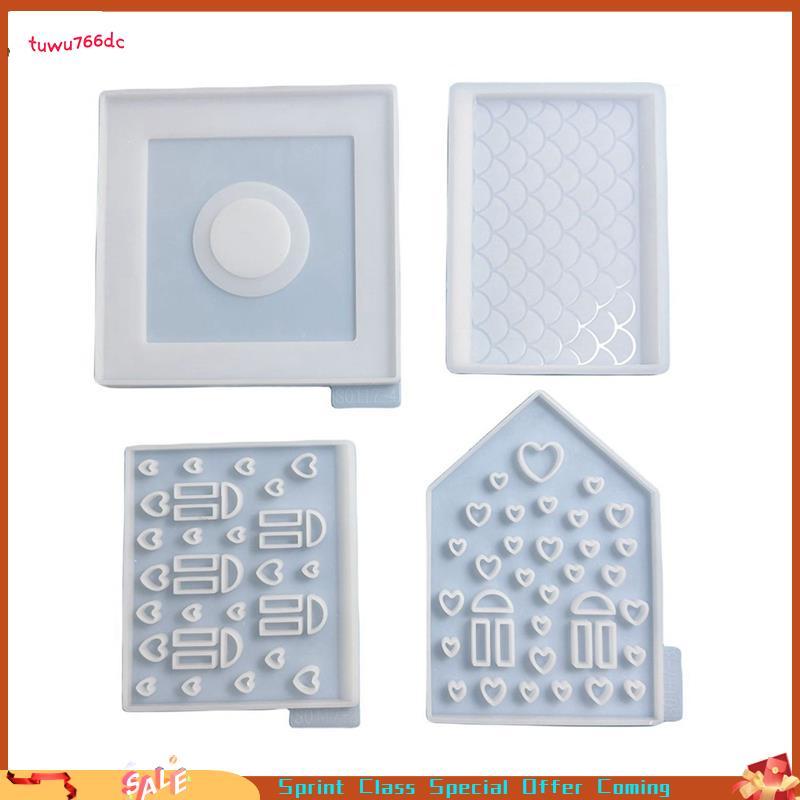 1 Conjunto De Moldes De Silicone Para Casa 3D , Resina , Concreto , Amor , Castiçal , Molde , Decoração Em Forma De Orna