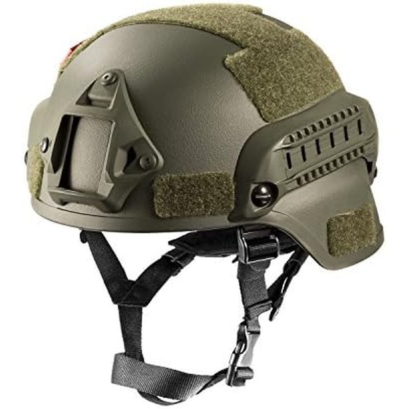 Capacete Tático Frontal MICH De Plástico ACH OneTigris Com Proteção De Trilho NVG , De Montagem Ajustável Airsoft (Olive