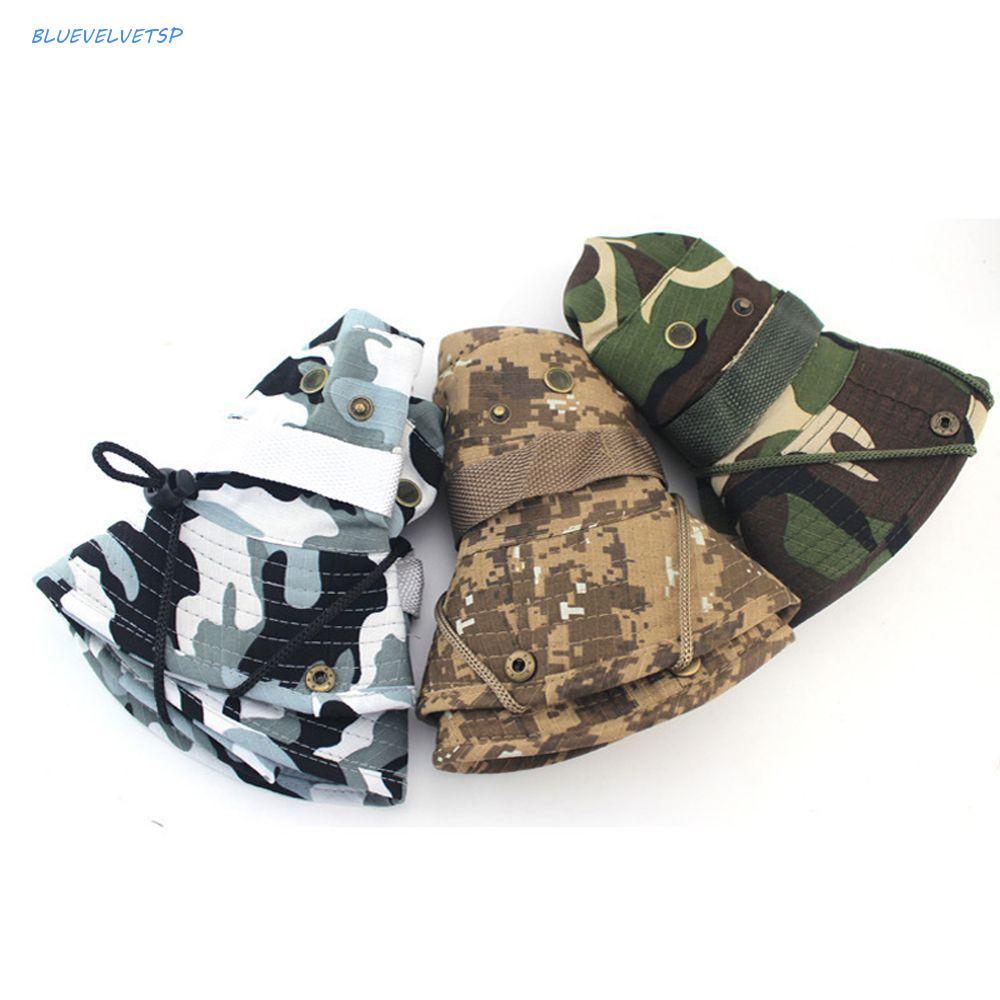 BLUEVELVETSP Pesca Caminhadas Boné Ao Ar Livre Quente Aba Larga Bush Exército Boonie Cap