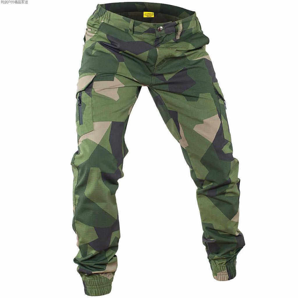 Suécia M90 camuflagem geométrica verão calças táticas MTP exército alemão versão do exército britânico tecido verificado