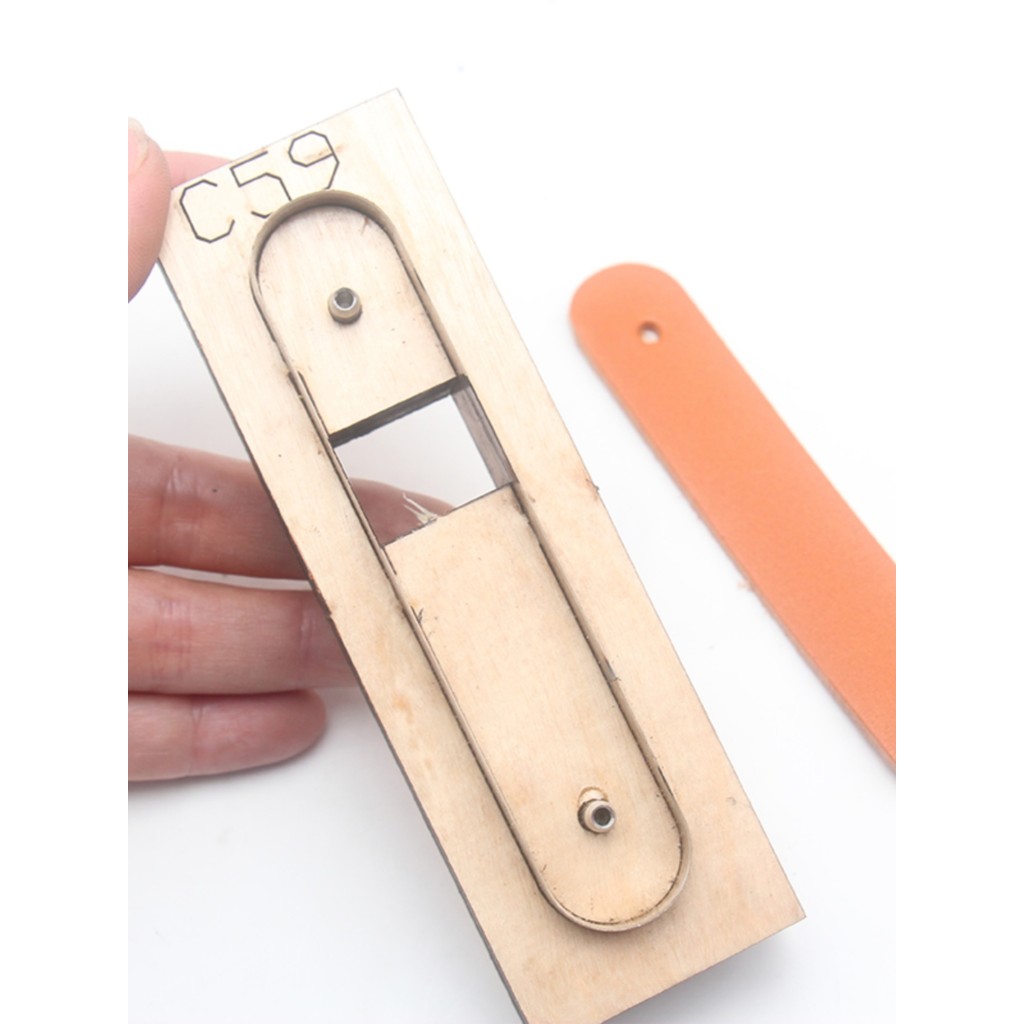 Molde de faca de tira de couro pequena, capa de couro para Notebook, dispositivo de armazenamento de cabo de dados de fo