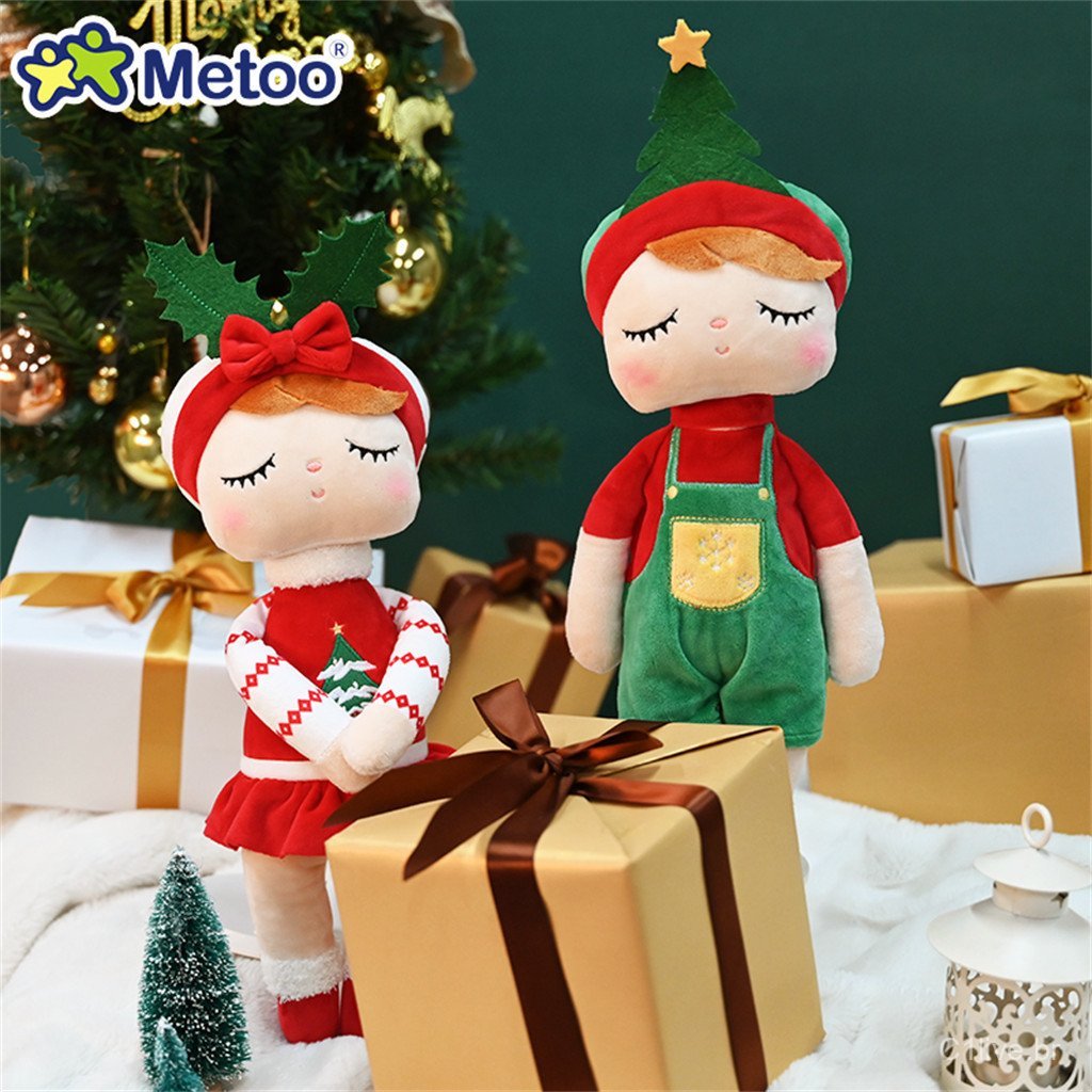 Brinquedo de pelúcia Metoo Angela de Natal, brinquedo de pelúcia fofo, adequado para bebês e crianças, presente de Natal