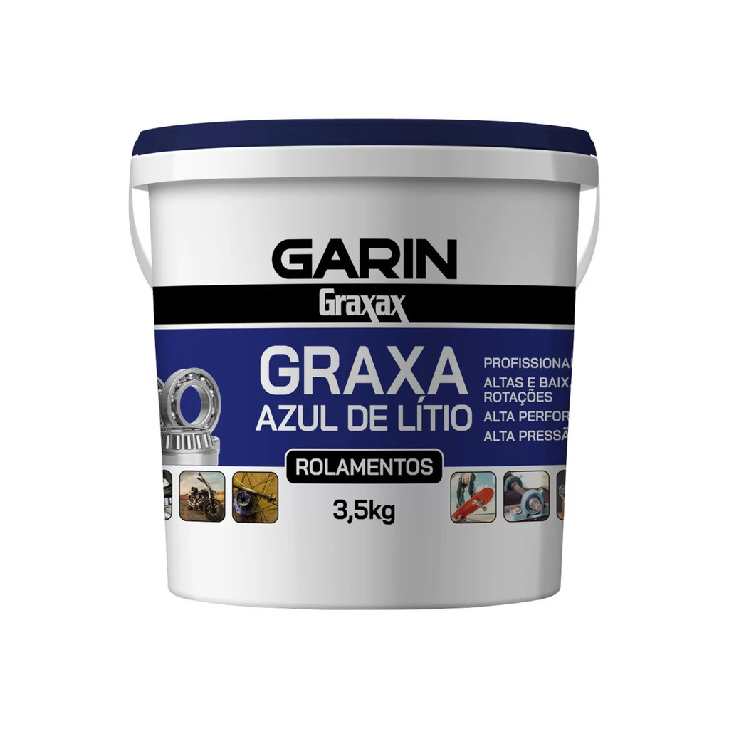 Graxa Lítio Profissional 3,5kg Garin Rolamento Engrenagem Oficina Frota Caminhão Trator Alta Pressão