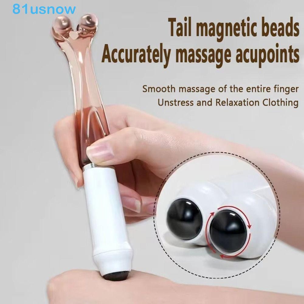 Ferramenta De Massagem Manual Com Rolo De Fileira Dupla USNOW1 , Massageador De Dedo Fácil De Usar 5 Contas , Portátil