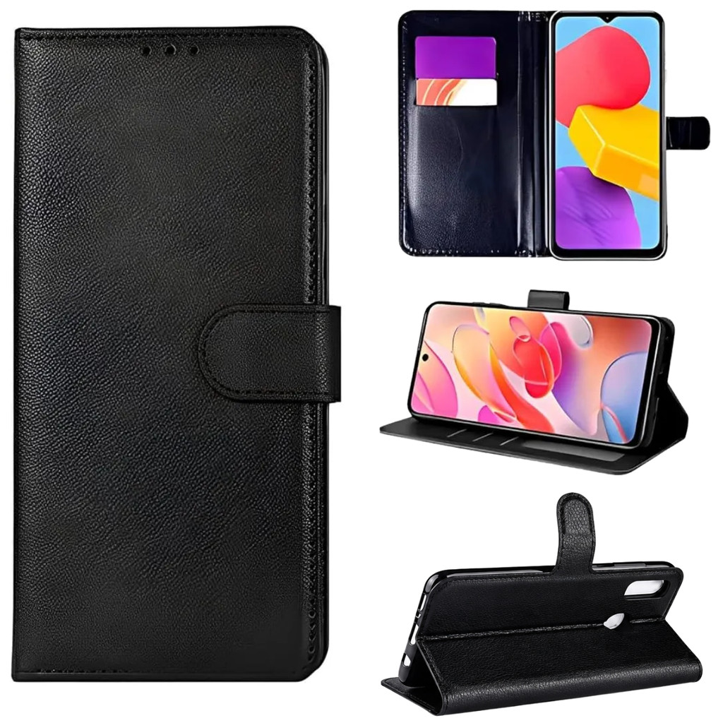 Capa Carteira Flip Cover Couro Sintético para Samsung Galaxy M14 M15 5G M23 M33 