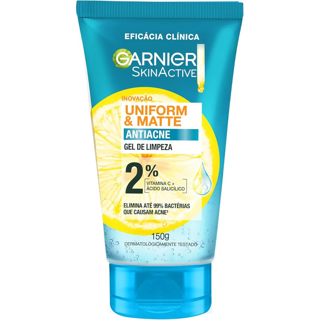Gel de Limpeza Garnier Uniform & Matte Antiacne 150g