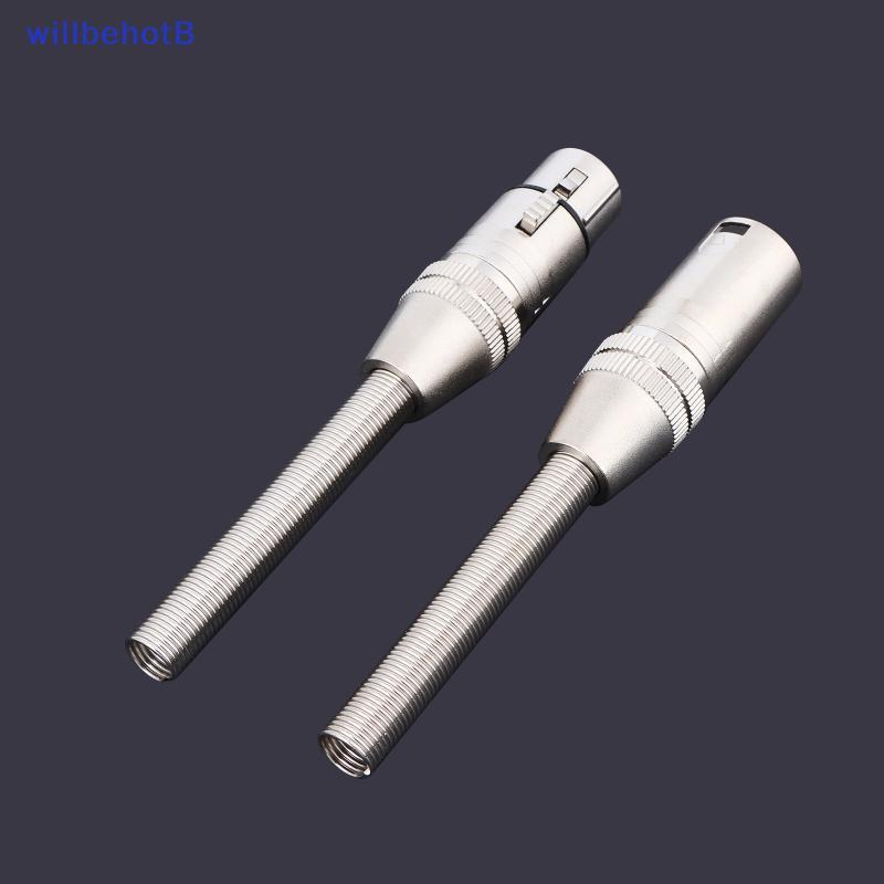 [WillbehotB] Conector XLR De 3 Pinos Macho Fêmea Com Mola Estendida Para Plugue De Microfone Adaptador Robusto Cabo De C