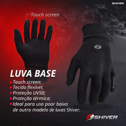 LUVA MOTO 2o PELE PAR MOTOQUEIRO MOTOBOY MOTOCICLISTA TÉRMICA FLEXIVEL PILOTO FRIO INVERNO UV50+ SHIVER BASE TIPO X11