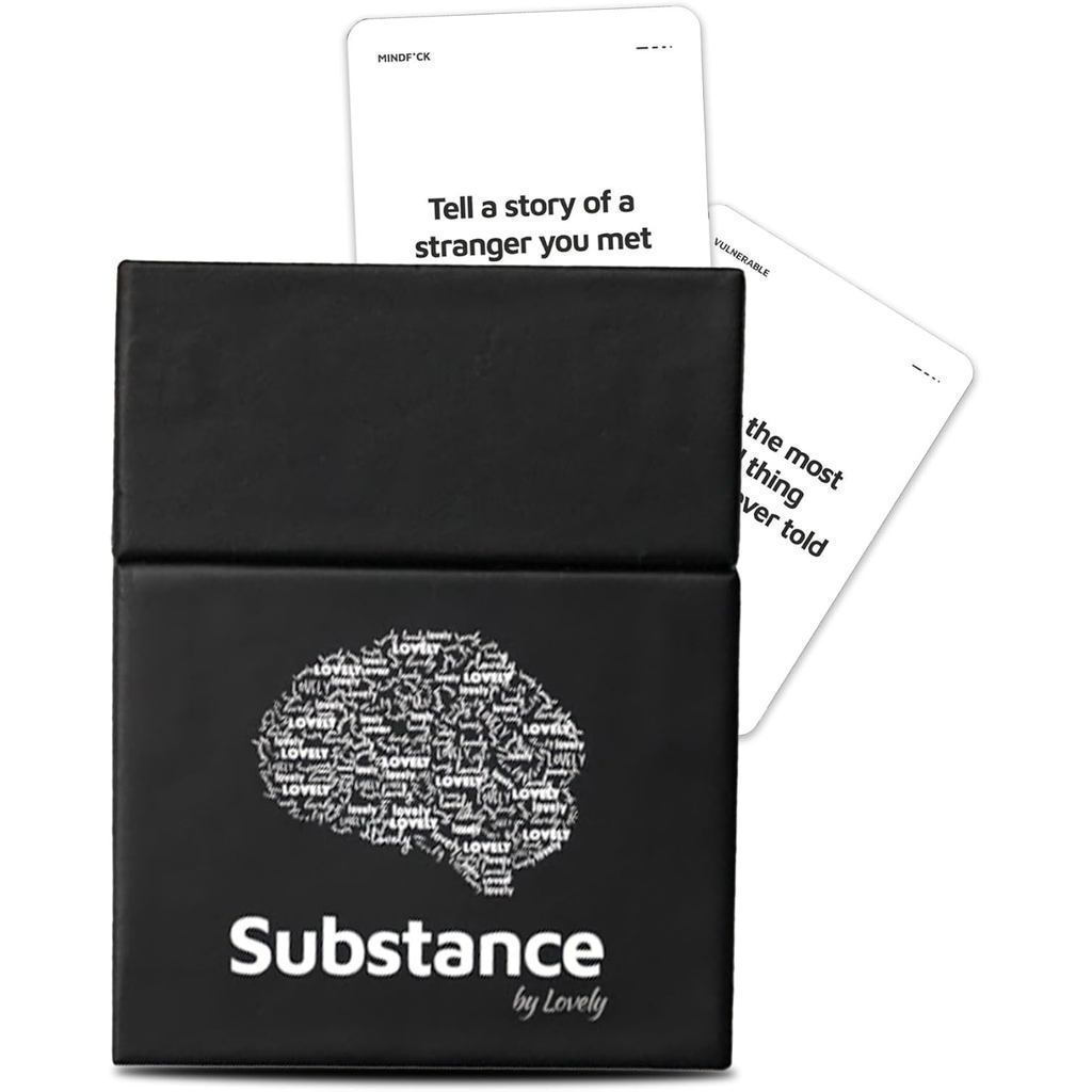 Substance Card Game - 90 Conversation Cards for Adults, Couples, Friends, Colleagues, Strangers - Conversation Game