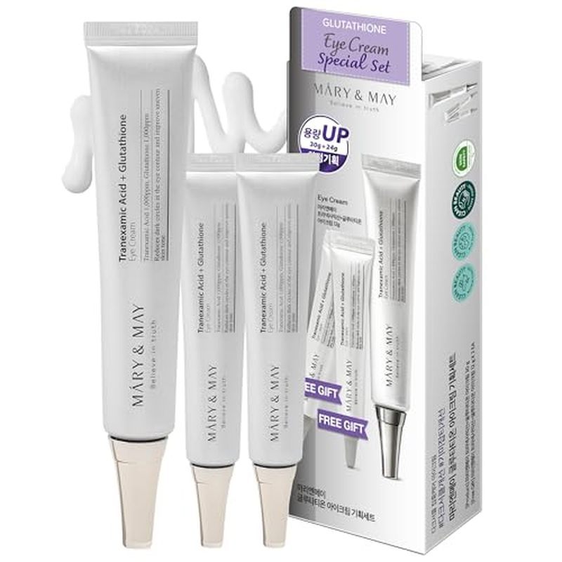 Maria & amp ; May Ácido Tranexâmico + Creme Para Olhos Glutationa (30g)-Cuidados Com A Pele Coreana Olheiras Tom Irregul