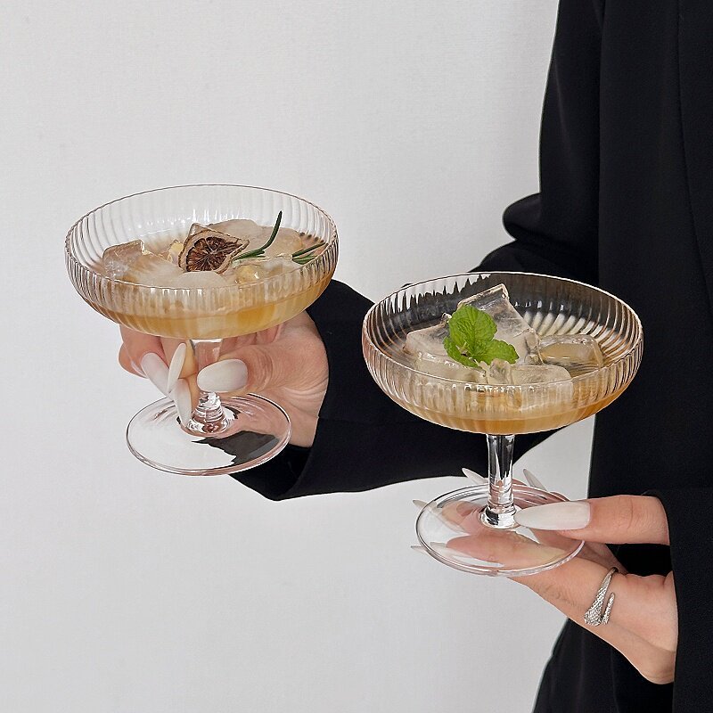 Taça de Coquetel Estilo Japonês Cristal | Vidro para Martini e Gin | Taça para Drinks e Sucos | Copo para Bar Doméstico