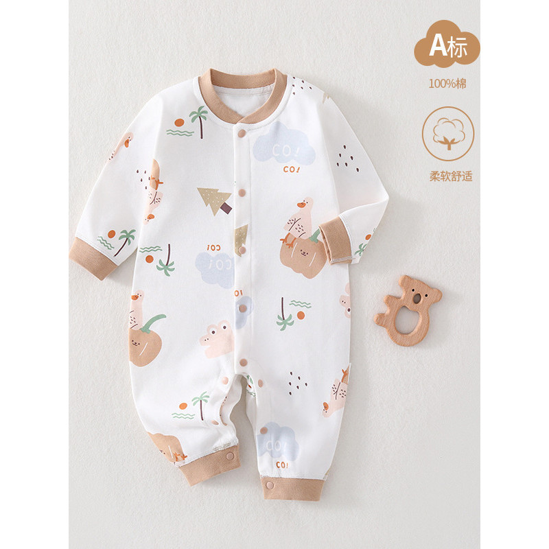 Primavera outono bebê macacão de algodão puro roupas recém-nascidos outono inverno roupa interior do bebê macacão camisa