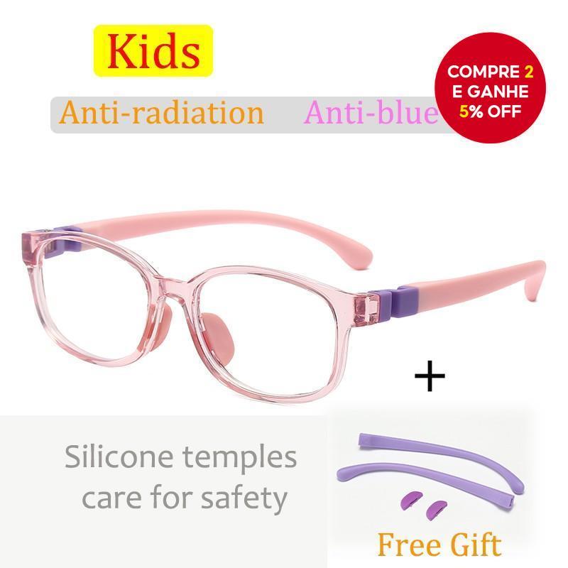 Armações De Óculos De Silicone Removíveis Para Crianças anti-Radiação Bloqueio De Luz Azul Sem Moldura Meninos E Meninas