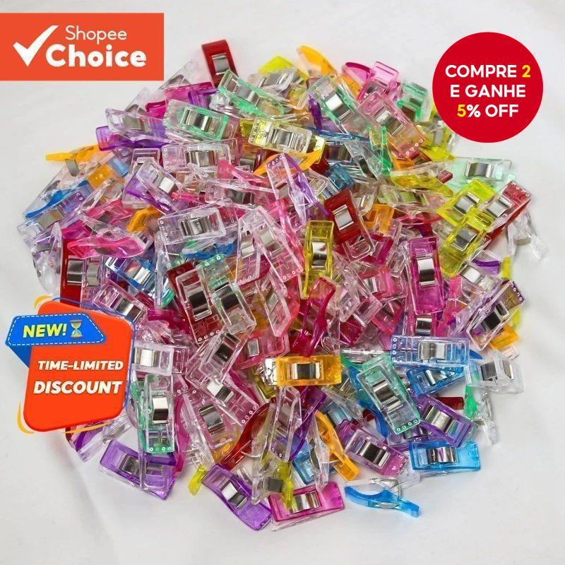 Clipes De Machado De Plástico Fivelas De Retalhos Versáteis Para Costura , Artesanato , Papelaria , Com Suporte , Cor Pe
