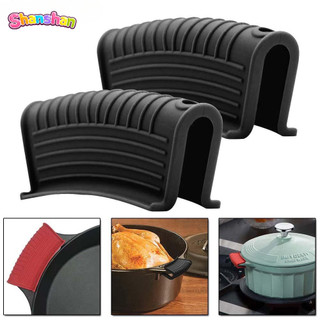 Suporte para Cabo de Panela em Silicone, Antiderrapante, Resistente ao Calor, Acessórios de Cozinha