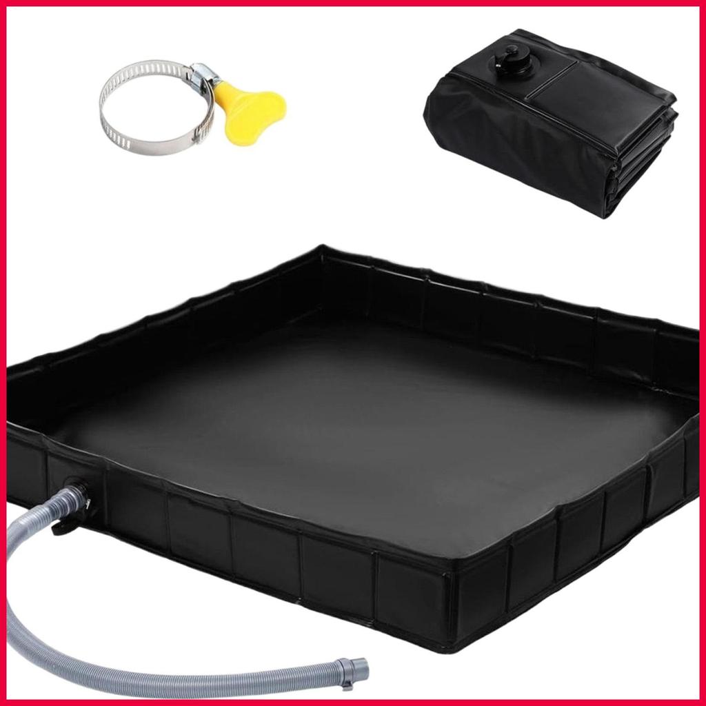 Panela De Chuveiro Portátil 41x41x5 Polegada Bandeja De Banho Compacta Base De Água Do Banheiro Com Mangueira De Drenage
