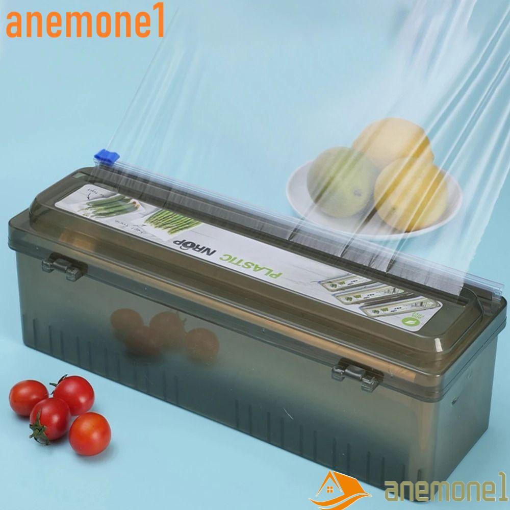 ANEMONE1 Dispensador De Envoltório De Alimentos , Cortador De Filme Plástico Reutilizável , Caixa De Corte De Suporte De
