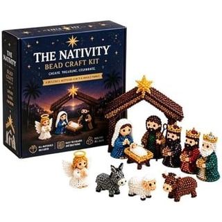 Kit De Presépio Com Contas 3D , Artesanato Miçangas Bordadas Para Adultos E Iniciantes , Decoração Religiosa Cristã Feit
