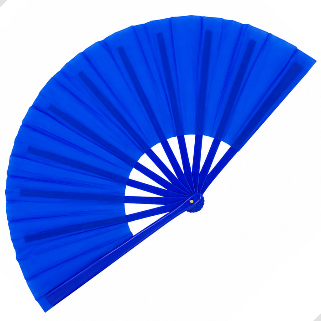 Leque Liso Grande Dobrável 64cm Coloridos Plástico Resistente Carnaval Festa Cosplay Dança