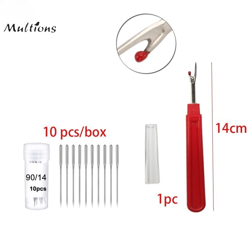 1 Conjunto Combinação De Faca De Remoção De Linha Grande De Cores Mistas E Acessórios De Agulha Para Máquina De Costura