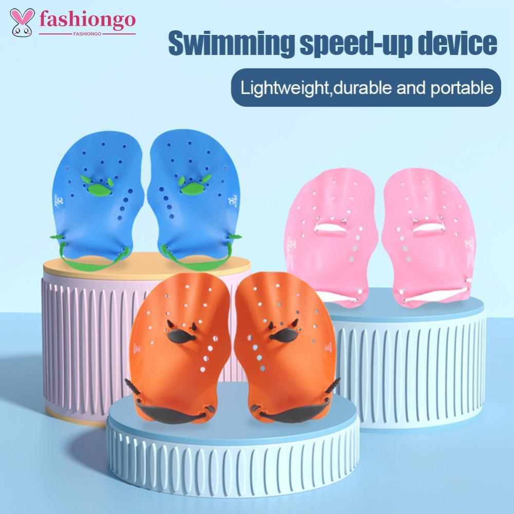 FASHIONGO Esportes Aquáticos Adulto Crianças Pás De Natação Profissionais Cintas Correção Barbatanas De Mão Nadadeiras P