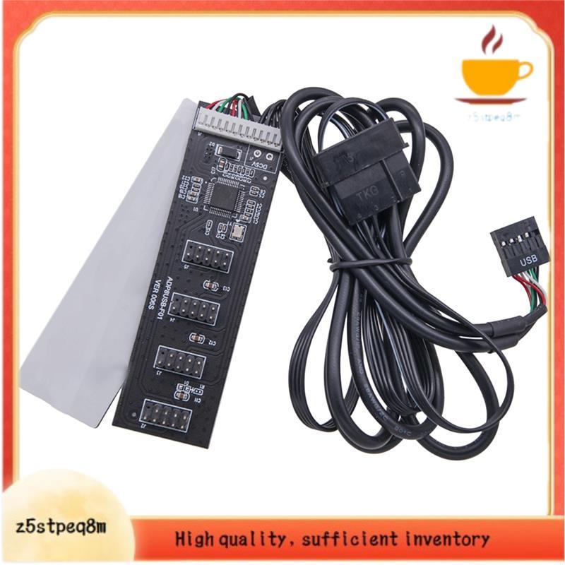 USB2.0 9Pin Cabeçalho USB 1 A 4 Macho Placa-Mãe 2.0 Adaptador 9Pin Interno Hub Porta Multiplicador 9 Pinos Conector