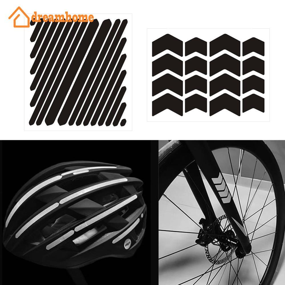 DREAMHOME Motocicleta Invisível Preto Reflexivo Adesivos Estilo Seta Fita Reflexiva Para Capacetes Bicicletas Motociclet