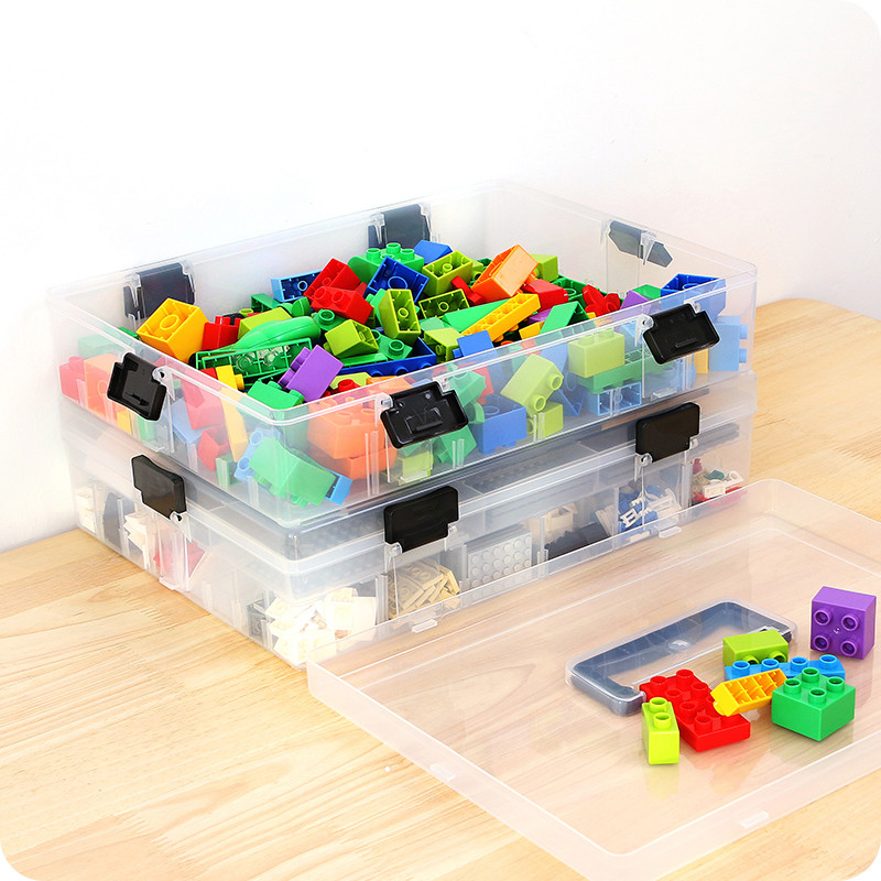 Lego caixa de armazenamento de peças de brinquedo, bebê, crianças, montado, bloco de construção, caixa de armazenamento