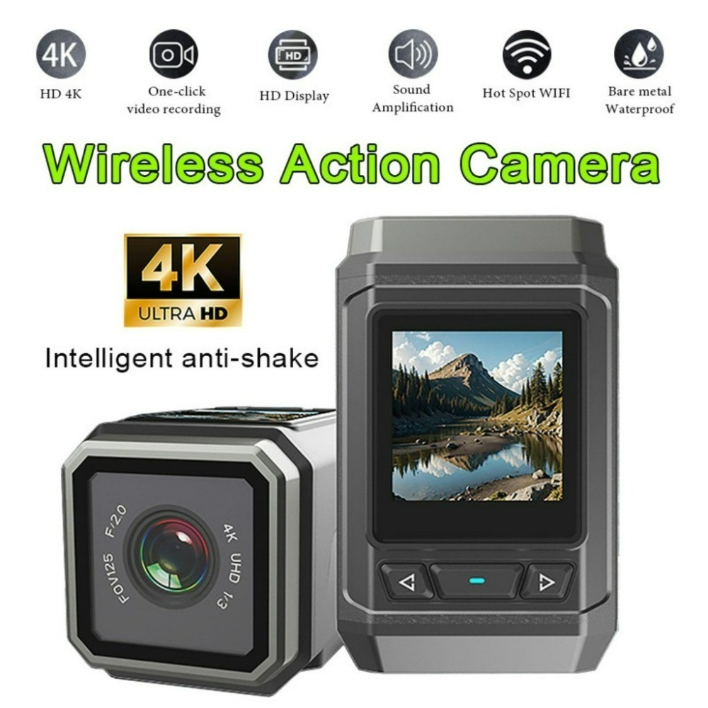 HD 4K Câmera De Ação Sem Fio Wi-Fi Mini Esportes Ao Ar Livre Cam À Prova Dwaterproof Água Multi-Função Ciclismo Gravador