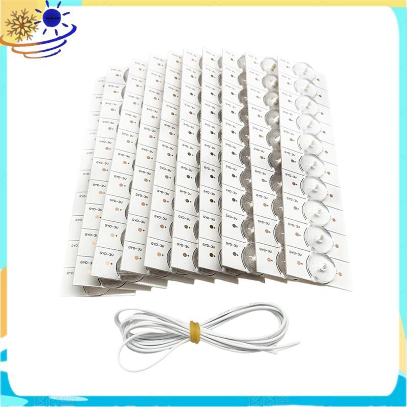 [Le's Shop] Contas De Lâmpada LED Para 3V 50/100 Unidades Com Filtro De Lente Óptica Reparo De Luz De Fundo De TV De 32-