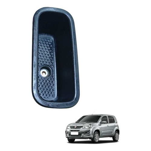 Puxador Porta Traseira Esquerda Fiat Uno  2017 A 2021 Preto Traseira