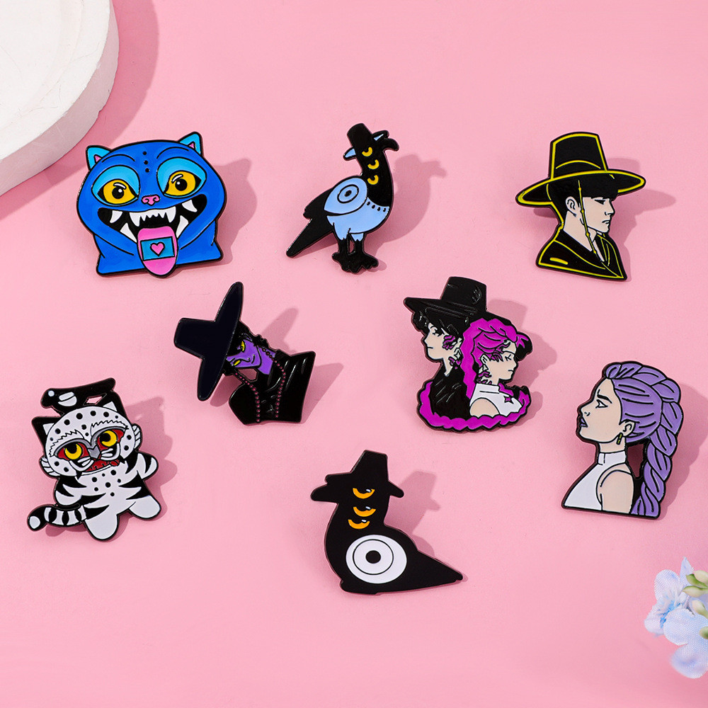 Broche de Metal Criativo Personalizado de Anime K-POP: Grupo de Garotas Caçadoras de Demônios, Broche de Liga de Persona