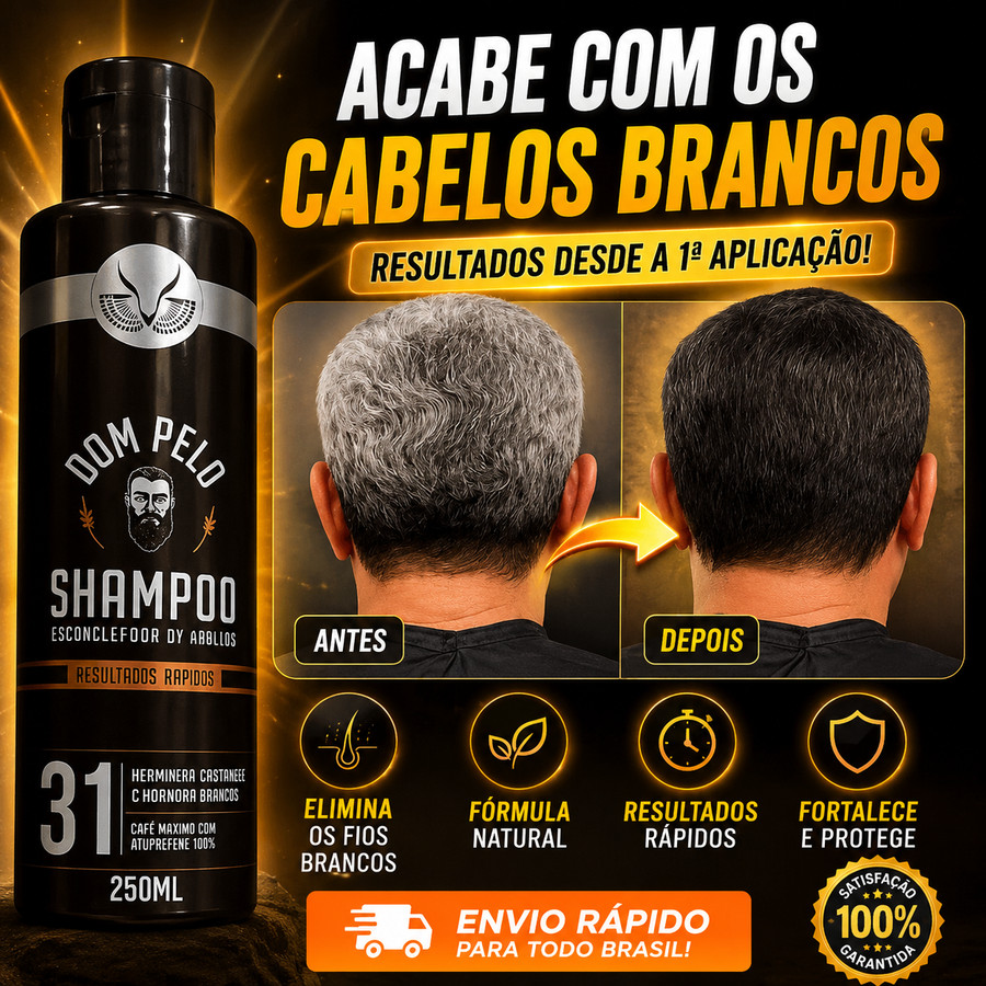 Shampoo Escurecedor de Cabelos 250ml - DOM PELO