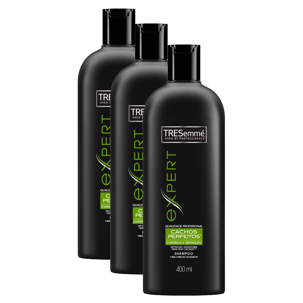 Kit 3 Shampoo TRESemmé Cachos Definidos com 400ml