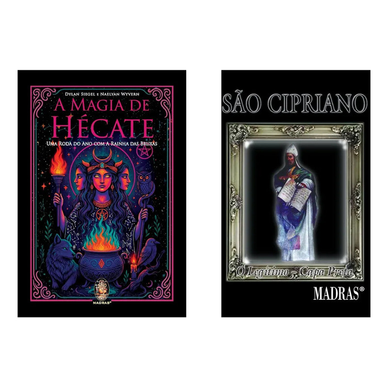 Kit Magia De Hécate + São Cipriano Capa Preta | Bruxaria, Feitiços E Ocultismo