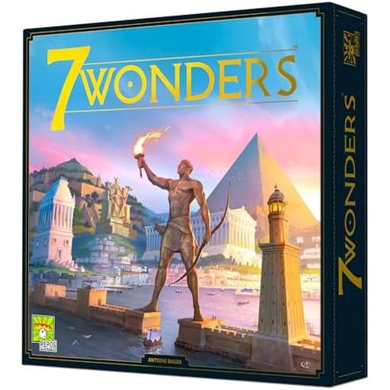 Asmodee 7 Wonders Board Game (New Edition) - Lead Your Civilization to Prosperity, Strategy Game for Kids and Adults, Ag