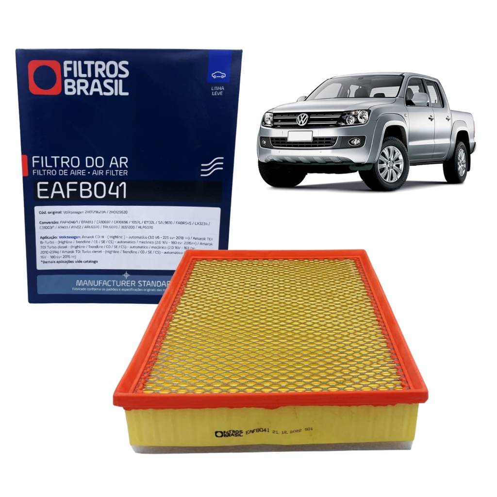 Filtro De Ar Do Motor Vw Amarok 2.0 3.0 2010 Até 2025