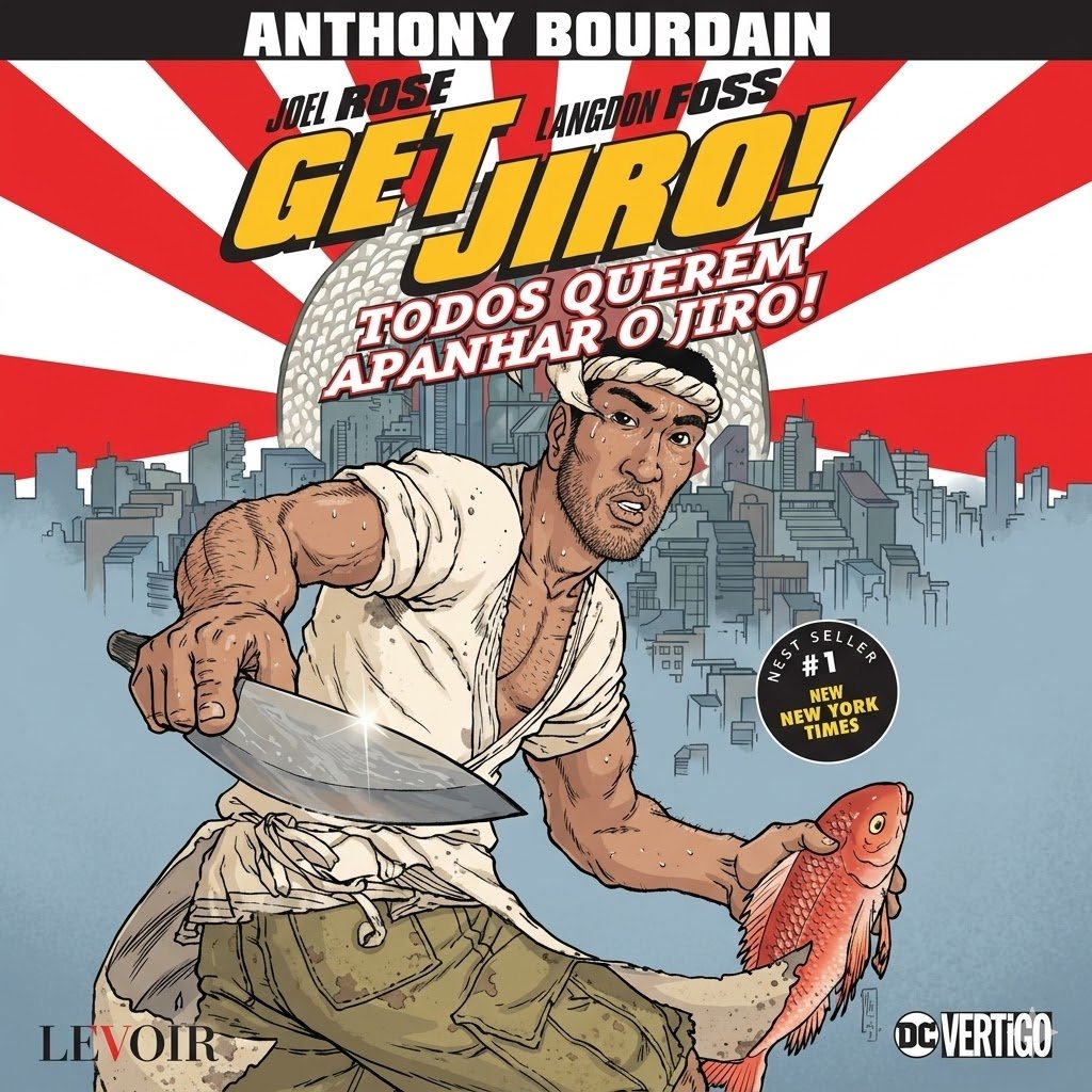 HQ Get Jiro Todos querem apanhar o Jiro!  por Joel Rose e Anthony Bourdain - Capa Dura