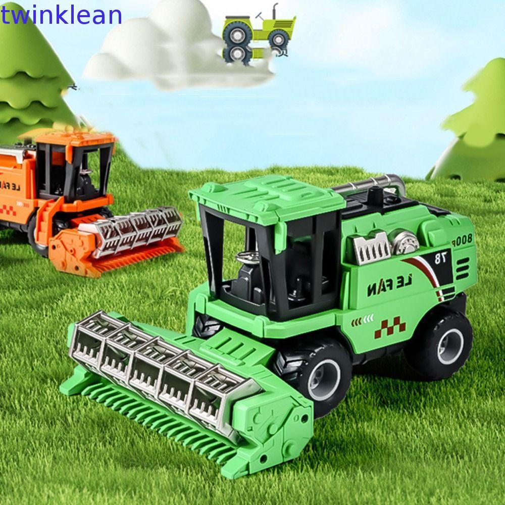 Brinquedo De Colheitadeira De Fazenda De Simulação TWINKLEAN , Guindaste , Carrinho De Agricultor Infantil Trator