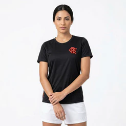 Camisa Flamengo Nação Logo Feminina Preta