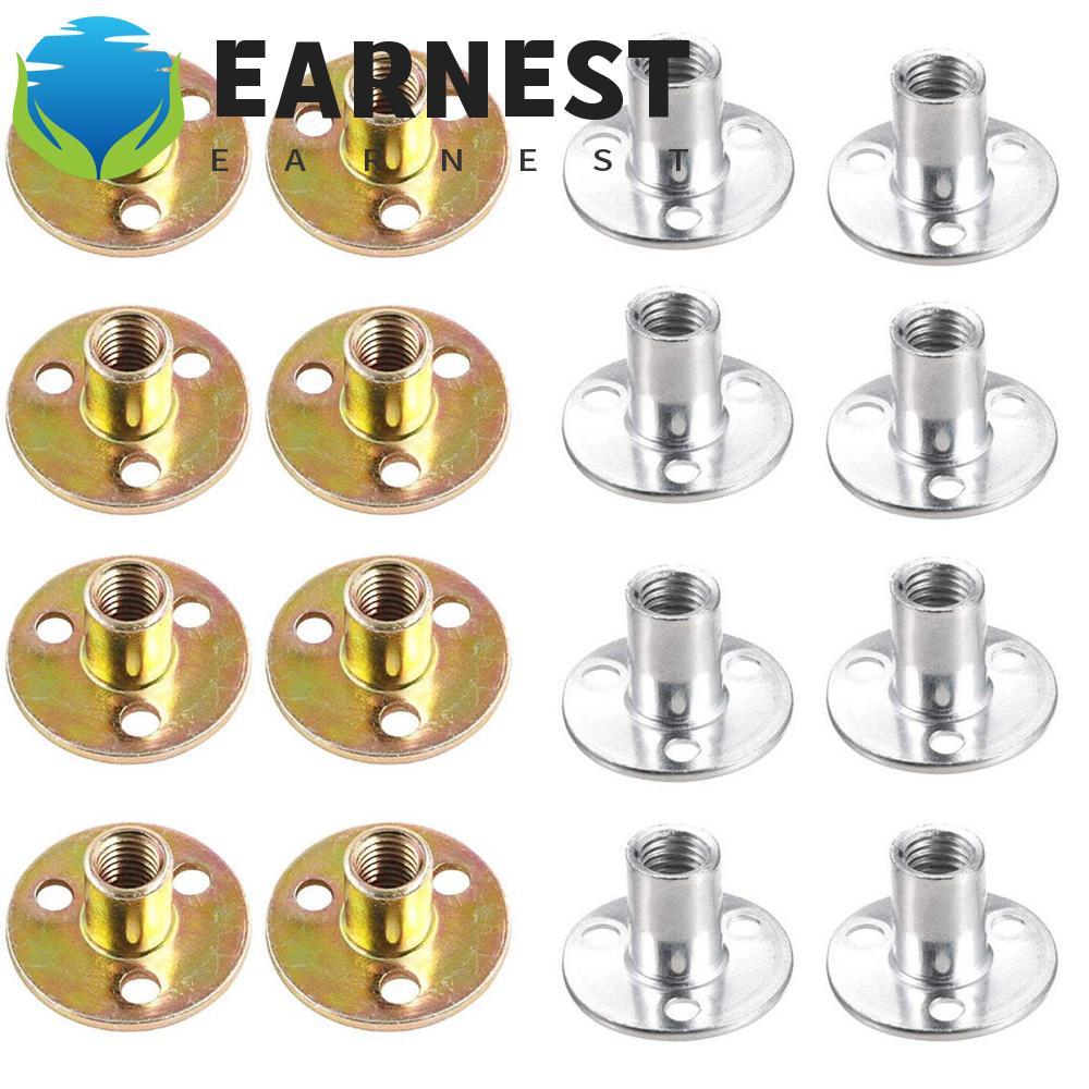 EARNEST Placa De Ferro Porca 10 Peças Tala Para Trabalhar Madeira Com Base Redonda Acessório De Móveis De Hardware Galva