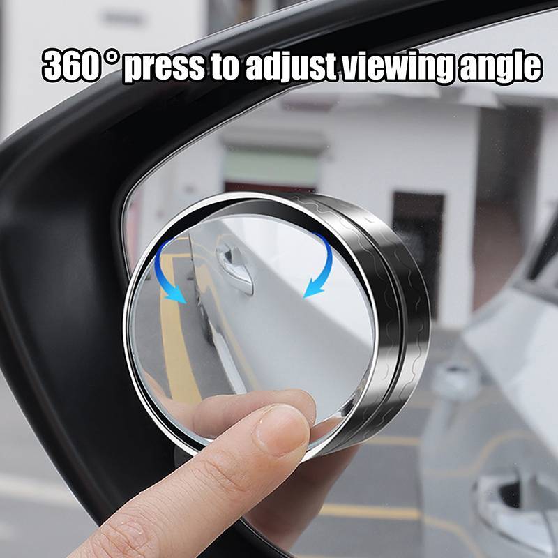 MOSHI Novo 2 Pçs Espelho Retrovisor Do Carro De Ponto Cego Quadro Circular Convexo Holofote 360 Graus Ajustável Grande A