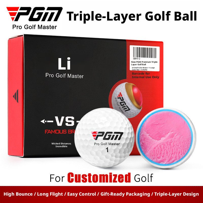 Bola De Golfe De Torneio De 3 Peças PGM Q017-2 | Capa Surlyn 3PCS 12PCS Sensação Estável