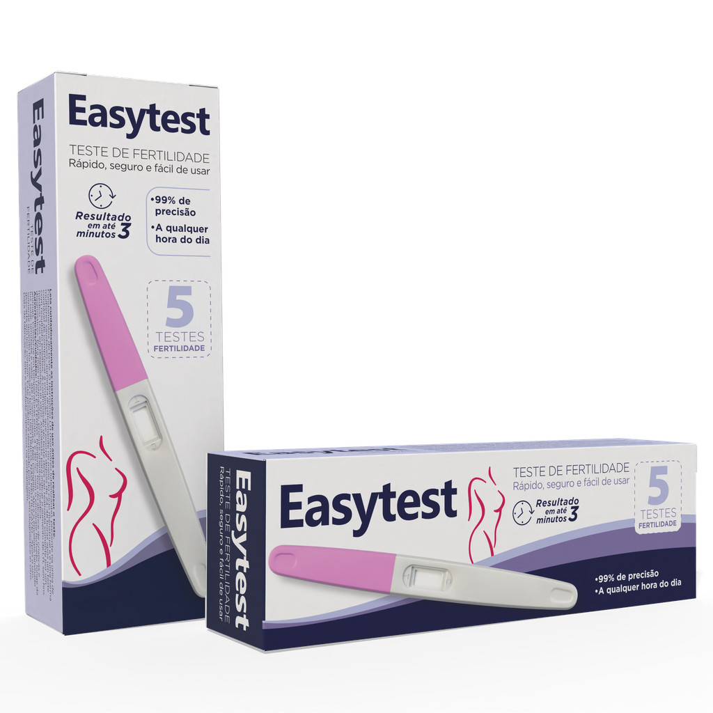 Teste de Fertilidade com 5 Canetas Easy Test Ovulação Resultado Rápido
