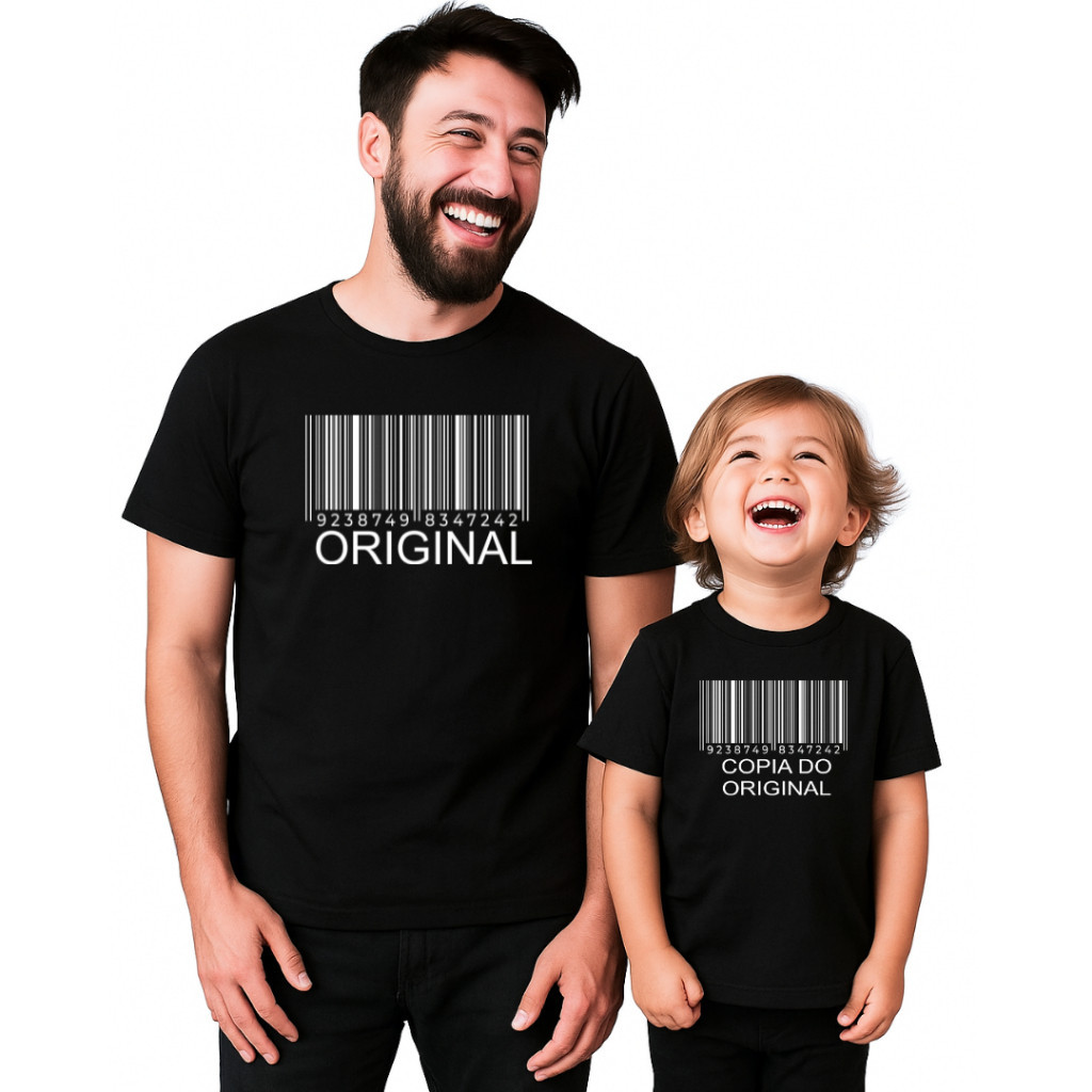 Kit Camisa Tal Pai Tal filho Estampada100% Algodão Original e CopiaDia do Pais CMS Top