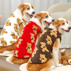 Pijamas de Lã Quentes para Golden Retriever e Bulldog Francês, Tamanhos XS-8XL, Roupas de Inverno para Gatos e Cães de M