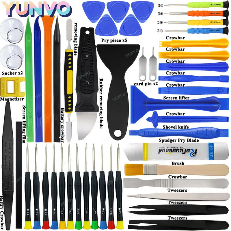 Kit Profissional De Ferramentas Para Reparo De Celular , Conjunto De Chave De Fenda De Precisão iPhone Android , Ferrame